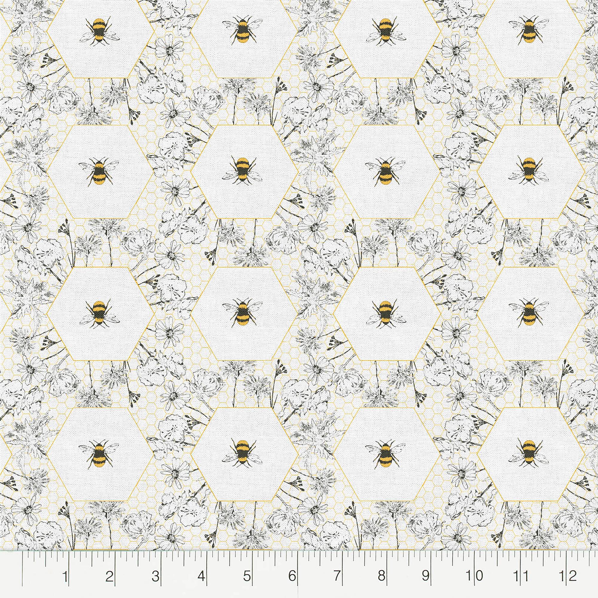Fabric Editions Bumble Bee Cotton Fabric